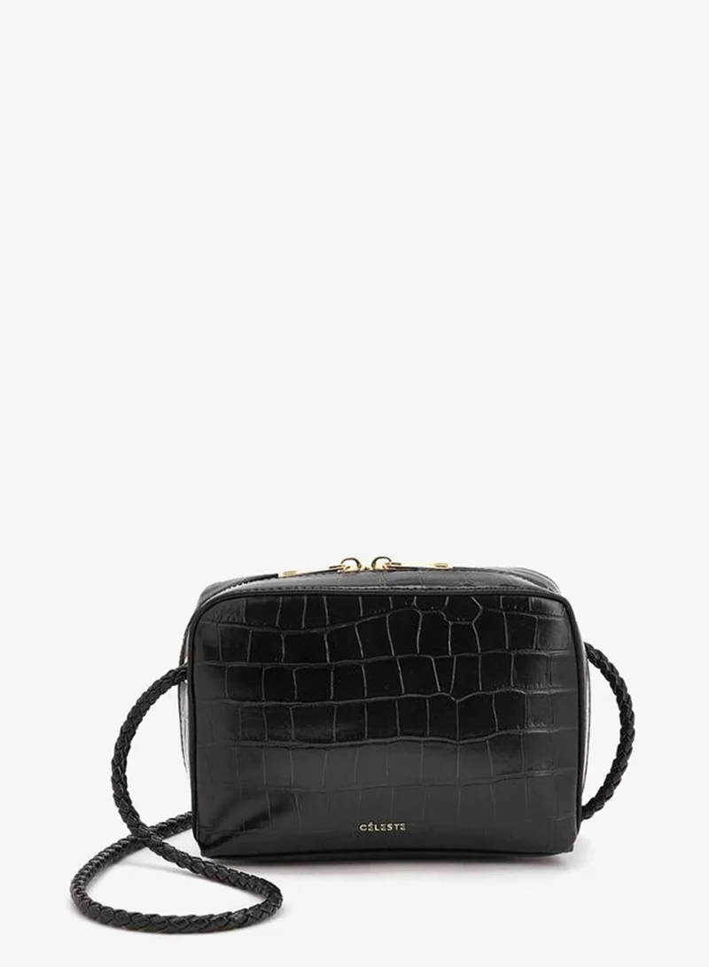 Celeste Textured Crossbody Bag With Zip Closure