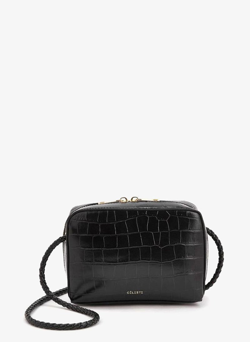Celeste Textured Crossbody Bag With Zip Closure - Image 1
