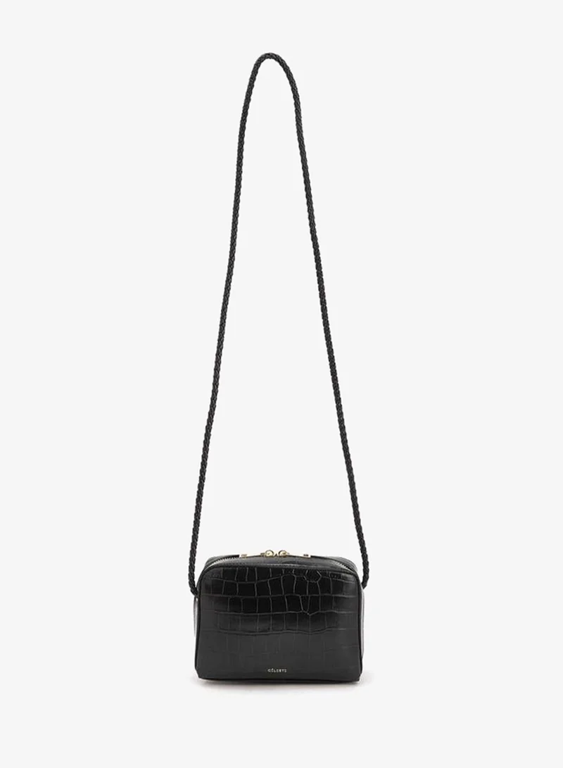 Celeste Textured Crossbody Bag With Zip Closure