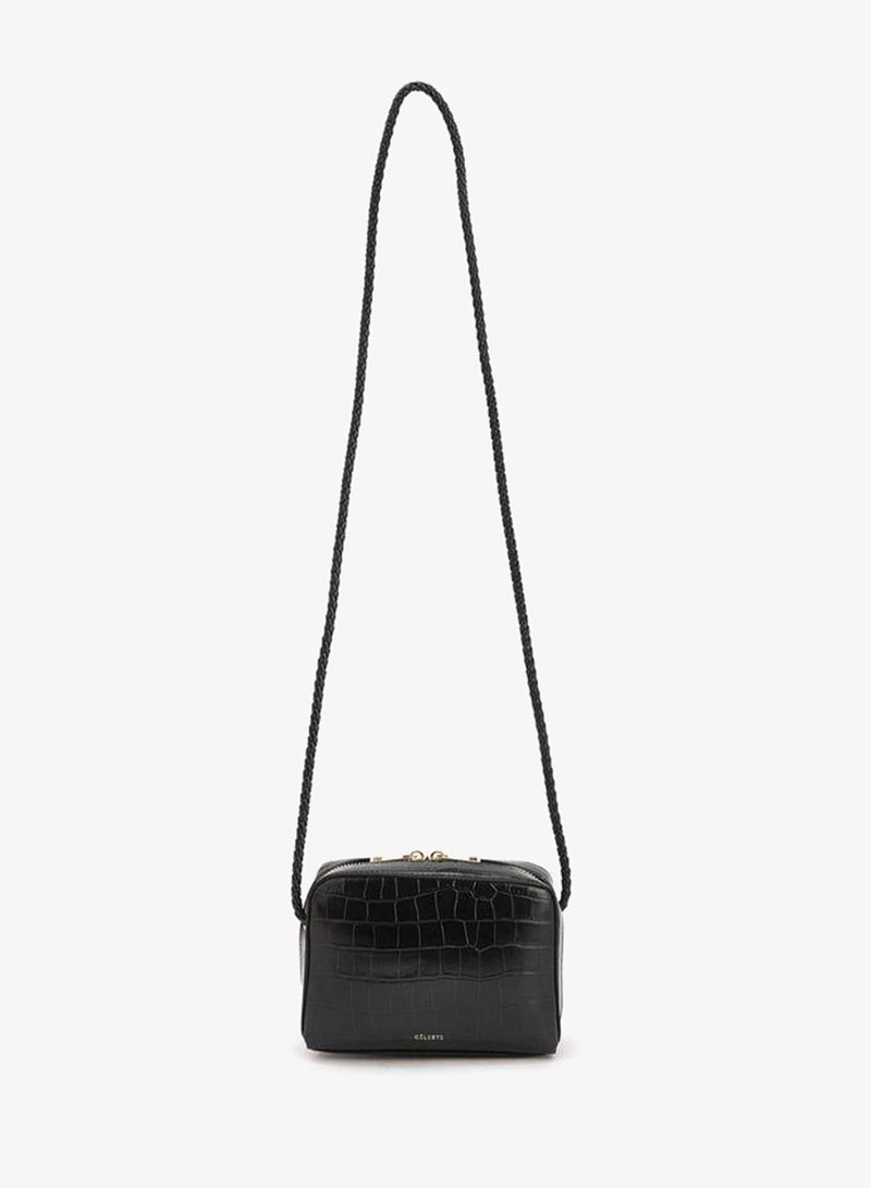 Celeste Textured Crossbody Bag With Zip Closure - Image 2