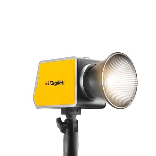 DIGITEK® (DCL-100 WBC) 100W Bi-Color Continuous LED Light with Mini Bowen Mount & Reflector, 2700K-6500K+200 Color Temp, 20FX Modes, 97+ CRI, 0-100% Brightness, APP Control, Lighting for Videography - Image 1