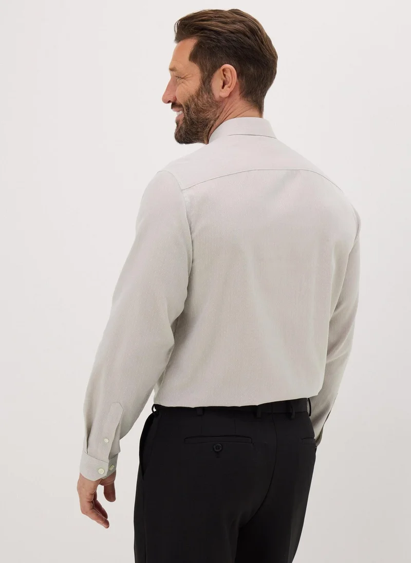 Matalan Taylor & Wright Stone Dobby Regular Fit Shirt