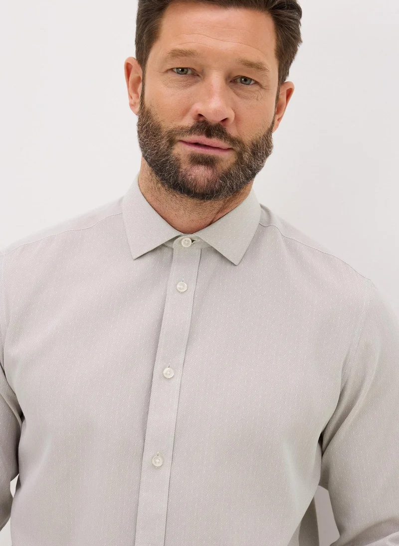 Matalan Taylor & Wright Stone Dobby Regular Fit Shirt