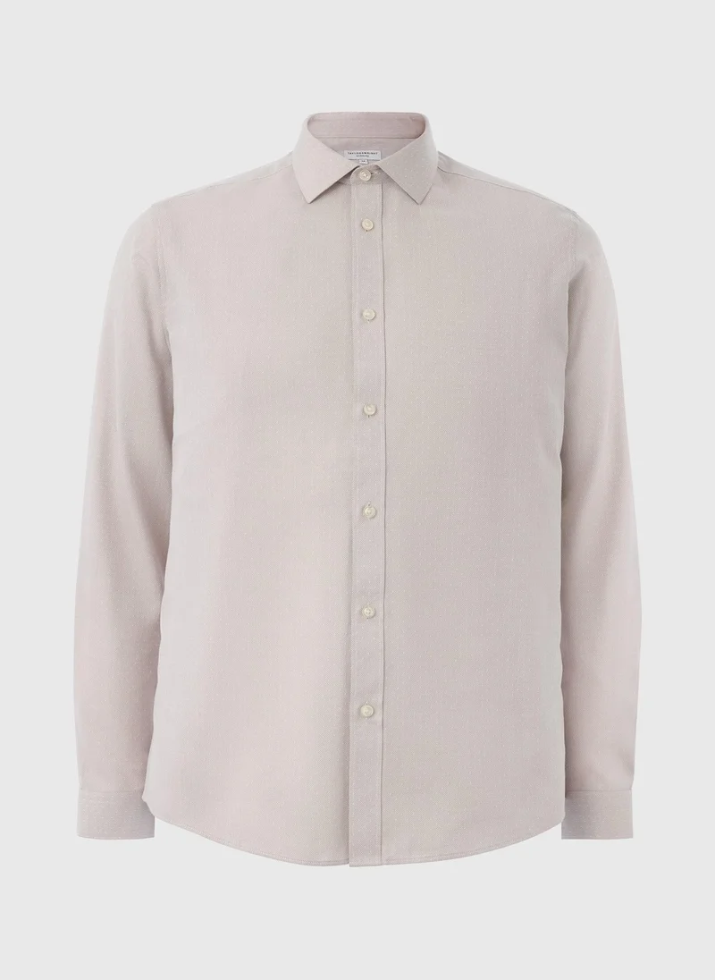 Matalan Taylor & Wright Stone Dobby Regular Fit Shirt