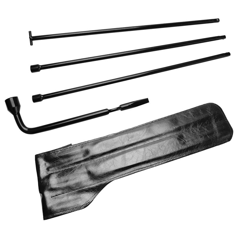 LECWOF Spare Tire Tool Kit with Leather Bag Set Replacement 20052018 fit for Nissan Frontier Titan Pathfinder Fit for Infiniti Jx35 Qx4 Qx56 Qx60 fit for Amanda Xterra 20052015