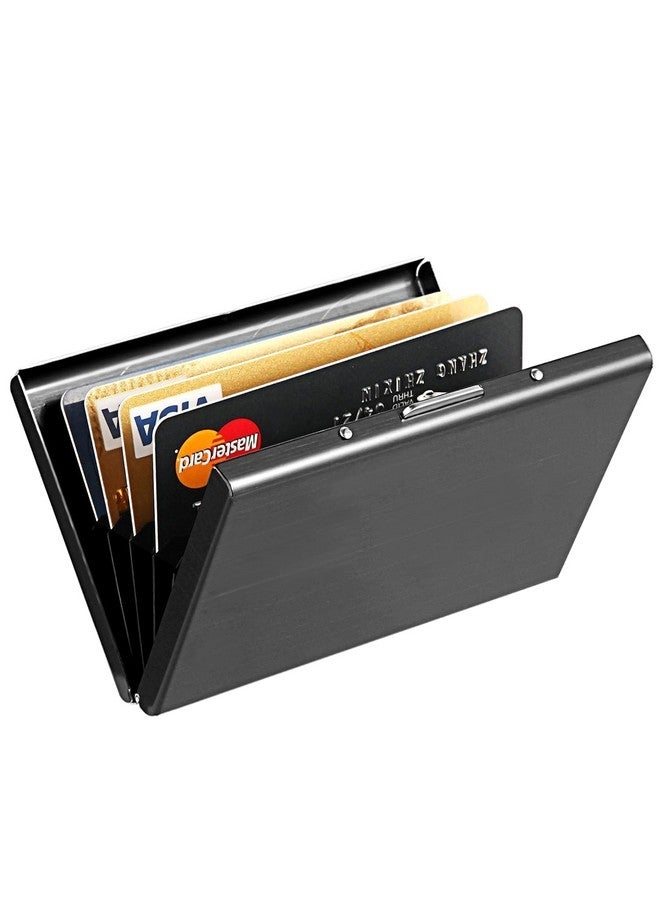 Stylbase 6 Slots RFID Protected Metal Credit Card Holder Wallet for Men & Women(Shiny Black,9.5 x 6.5 x 1.3 cm) - Image 5