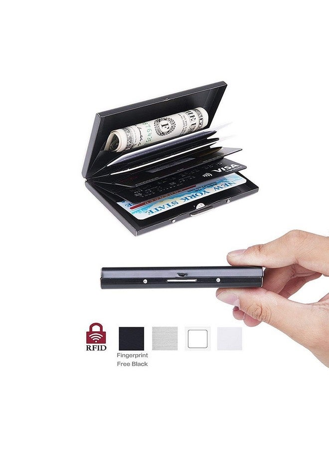 Stylbase 6 Slots RFID Protected Metal Credit Card Holder Wallet for Men & Women(Shiny Black,9.5 x 6.5 x 1.3 cm) - Image 3