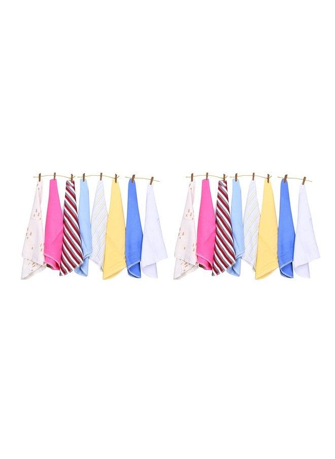 The Little Lookers 8Piece Hosiery Soft Cotton Newborn Face Towels Napkins For New Born Babies Infants (Pack Of 2)  - Image 3