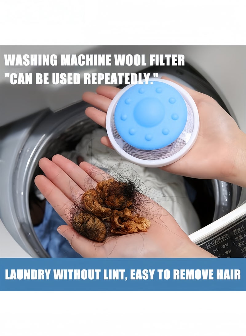 3 قطع قابلة لإعادة الاستخدام غسالة عائمة حقيبة شبكية فلتر الشعر حقيبة شبكية مزيل شعر الغسيل مجمعة فرو الحيوانات الأليفة للاستخدام المنزلي تصميم شبكي بلاستيكي للاستخدام بدون كهرباء يمنع التشابك - Image 5