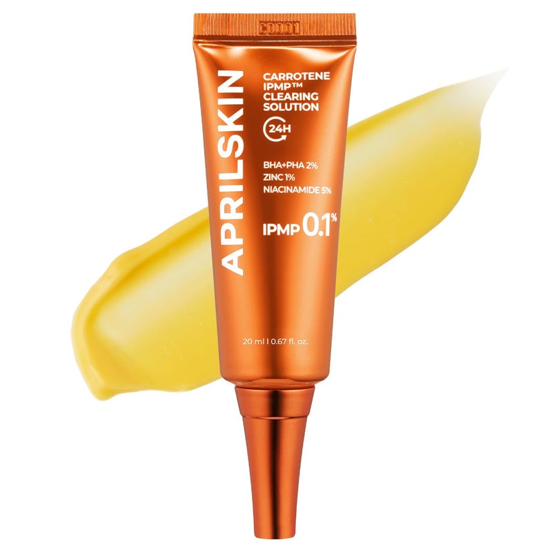 APRILSKIN Carrotene IPMPâ„¢ Clearing Solution || Quickly soothes troubled areas and helps clear blemishes | Formulated with BHA, AHA, Niacinamide & Zinc Oxide | Vegan, Cruelty-Free (0.67fl.oz.) - Image 1