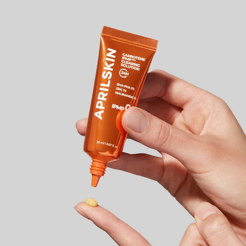 APRILSKIN Carrotene IPMPâ„¢ Clearing Solution || Quickly soothes troubled areas and helps clear blemishes | Formulated with BHA, AHA, Niacinamide & Zinc Oxide | Vegan, Cruelty-Free (0.67fl.oz.) - Image 5