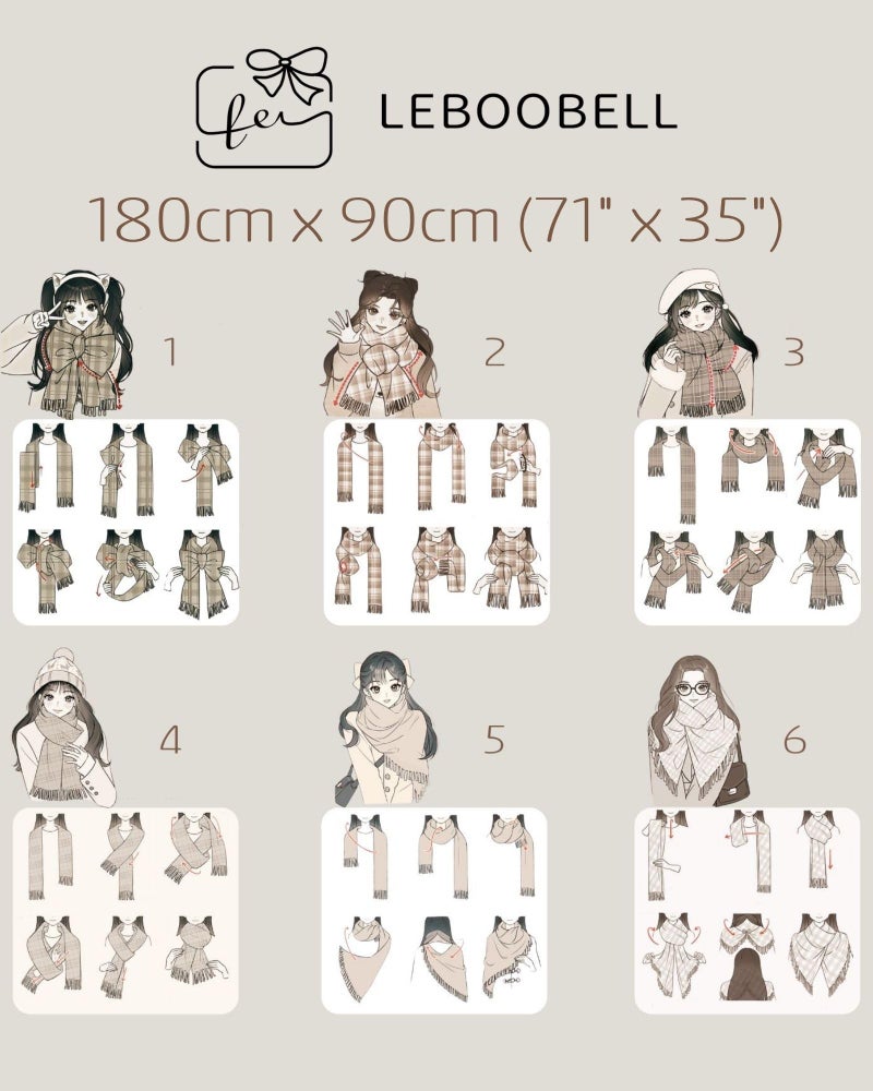 LEBOOBELL Women's Leopard Print Scarves Lady Lightweight Scarf Soft Sunscreen Shawls Vintage Wrap Shawl Gray - Image 3