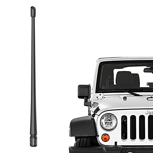 RYDONAIR Antenna Compatible with Jeep Wrangler All Models 2007-2025 & Jeep Gladiator 2020-2025, Internal Copper Coil for Enhanced Reception, 13 inches Flexible Rubber Antenna Replacement - Image 1