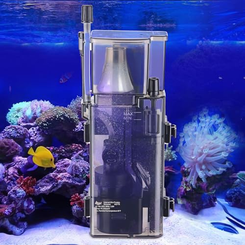 AQQA Aquarium Protein Skimmer for Saltwater Fish Tank Nano Surface Skimmer Filter Pump 79GPH Ultra Quiet for 5080 Gallon Tank - Image 1