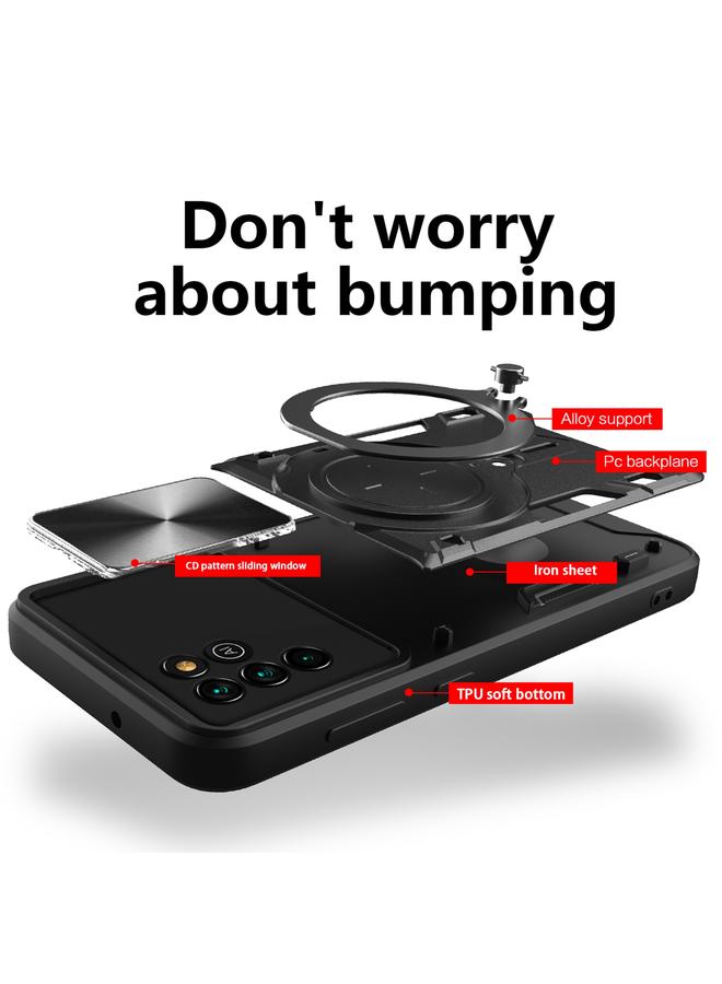 إيروريكس جراب لهاتف ZTE Blade V30 Vita CD Texture Camshield حامل مغناطيسي منزلق - Image 3