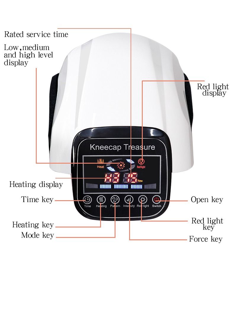 فون بلانيت Knee Massager - with Heat Heated Air Massage Knee Physiotherapy Instrument Knee Massage Rehabilitation Pain Relief Leg Massage for Office Home Sport Travel - Image 4