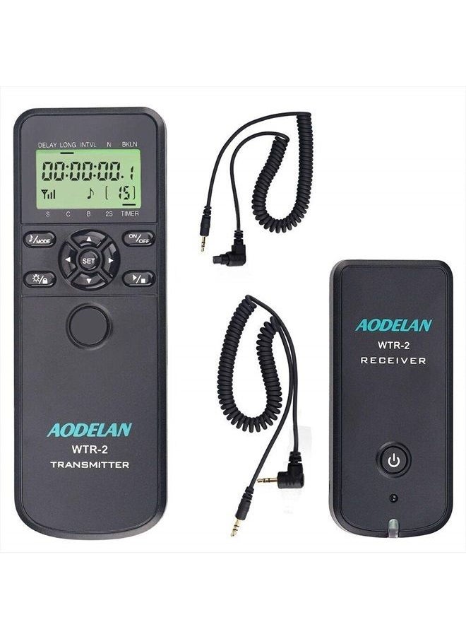 AODELAN - Camera Wireless Shutter Release Timer Remote Control for Canon EOS R, RP, Rebel SL2, 250D, 750D, 90D, 80D, 77D, M6 Mark II, 5D Mark IV; Fujifilm X-T3, X-T100; Olympus OM-D E-M1 Mark II - Image 1