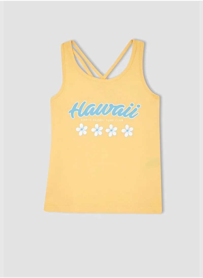 ديفاكتو Regular Fit Slogan Print Vest