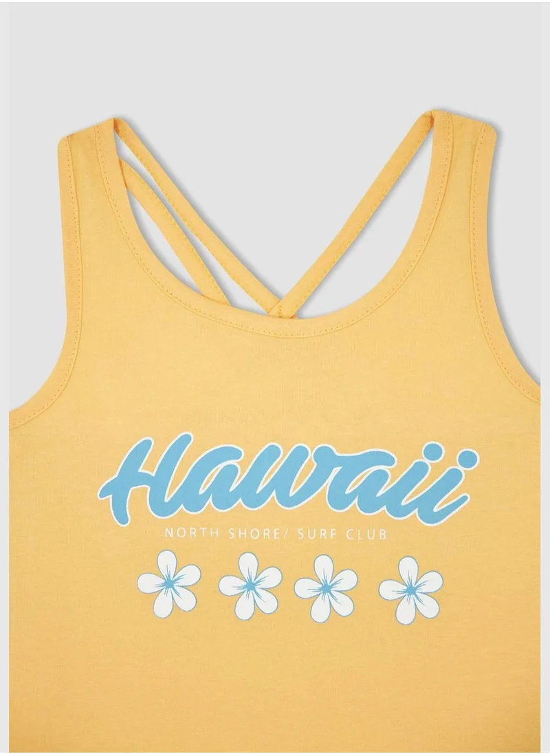 ديفاكتو Regular Fit Slogan Print Vest