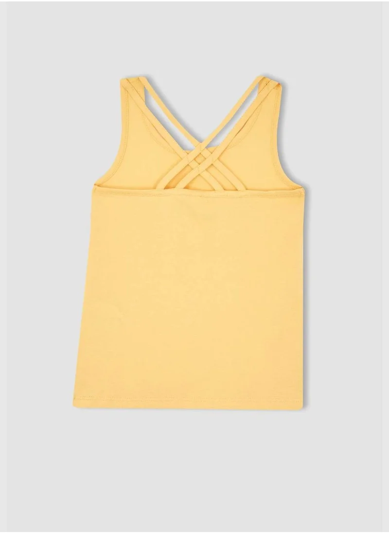 ديفاكتو Regular Fit Slogan Print Vest