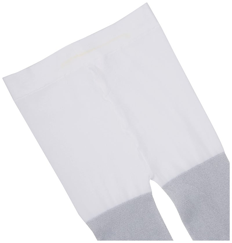 Jefferies Socks Girls 2-6x Sparkly Tights, Silver, 6-8 Years (1556) - Image 3