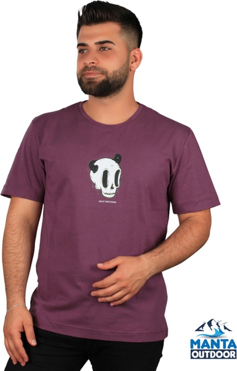 Mnt 2307-1 Skull Printed Men's T-Shirt