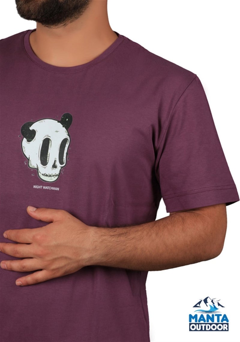 Mnt 2307-1 Skull Printed Men's T-Shirt
