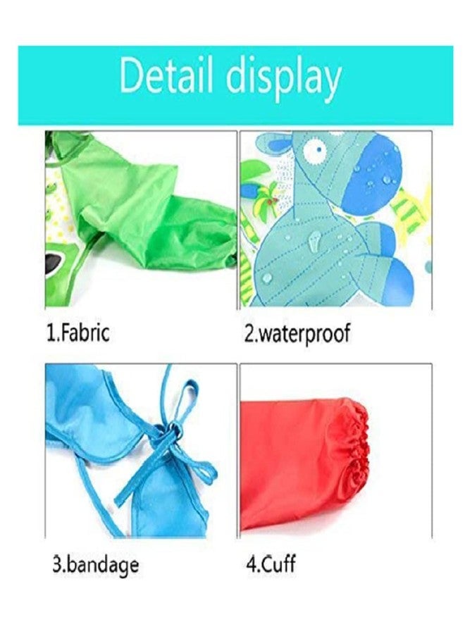 Ilsha® Full Sleeves Washable Waterproof Bib/Apron with Tying Robe | Cute Prints | Quick Dry PVC Baby Bibs for Newborns/Infants/Toddlers/Babies (6-36months) (6) - Image 5