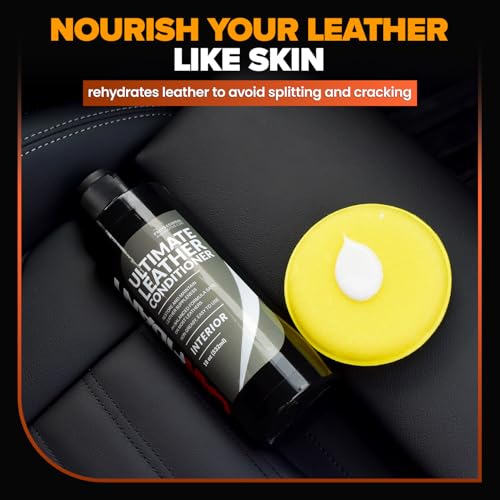 Carfidant Ultimate Leather Conditioner & Restorer - Full Leather Restore & Conditioning Kit with Applicator Pad for Car Seats, Couch, Furniture, Shoe, Sofa, Bag & Purses - 18 fl. oz. - Image 4