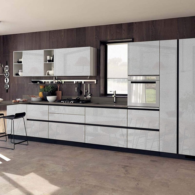 TANONE Gray Countertops Contact Paper Glitter Thickened Peel and Stick Wallpaper Waterproof Self Adhesive Removable Vinyl Film Wall Paper for Kitchen Cabinets Furniture DIY（15.8" X 78.8"） - Image 4