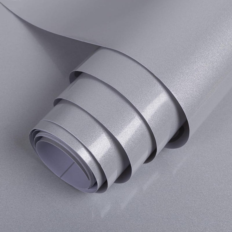 TANONE Gray Countertops Contact Paper Glitter Thickened Peel and Stick Wallpaper Waterproof Self Adhesive Removable Vinyl Film Wall Paper for Kitchen Cabinets Furniture DIY（15.8" X 78.8"） - Image 1