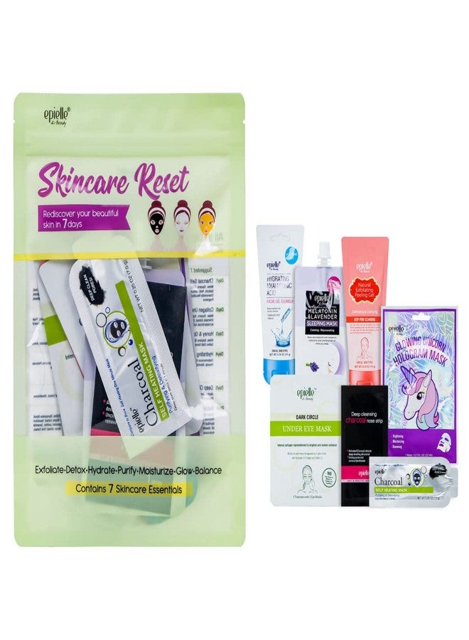 Epielle Skincare Reset 7-Day Kit, Korean Beauty, Korean Skincare, All in one Kit, Gift Set, Beauty Gift, Spa Day, Easter Gifts (Pack of 1, Skincare Reset 7-Day Kit) - Image 1