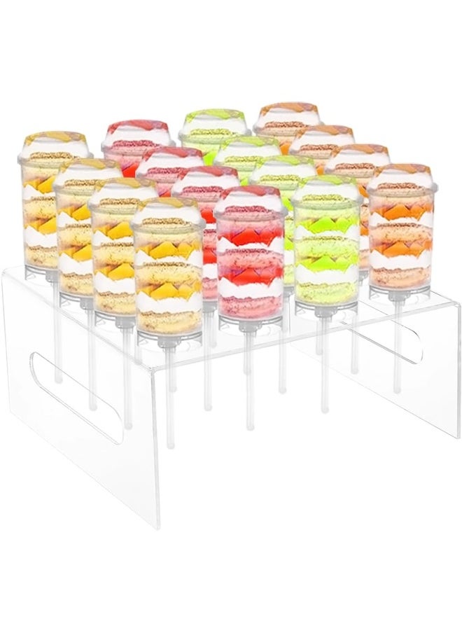 TPGP Push Pop Cake Stand Acrylic 16 Holes Cake Display Stand, Dessert Stands for Wedding Baby Showers Birthday Party  - Image 1