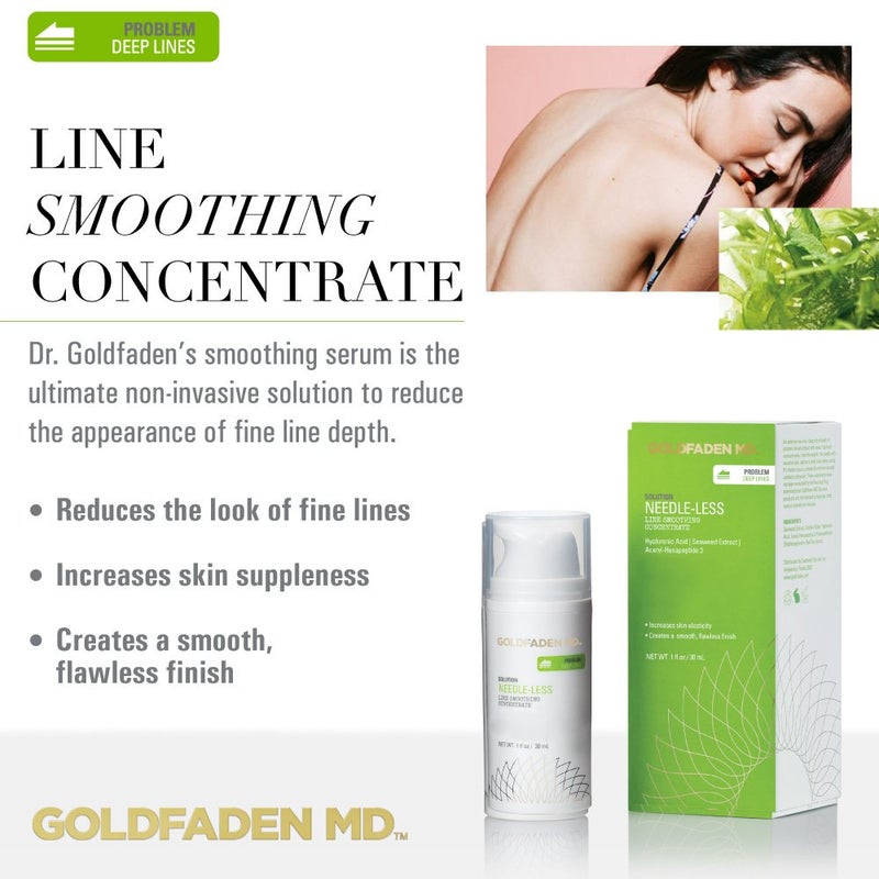 Goldfaden MD Needle-Less Line Smoothing Concentrate for Face & Neck | w/Seaweed Extract, Hyaluronic Acid, Hexapeptides, Organic Red Tea Extract 1 Ounce - Image 2