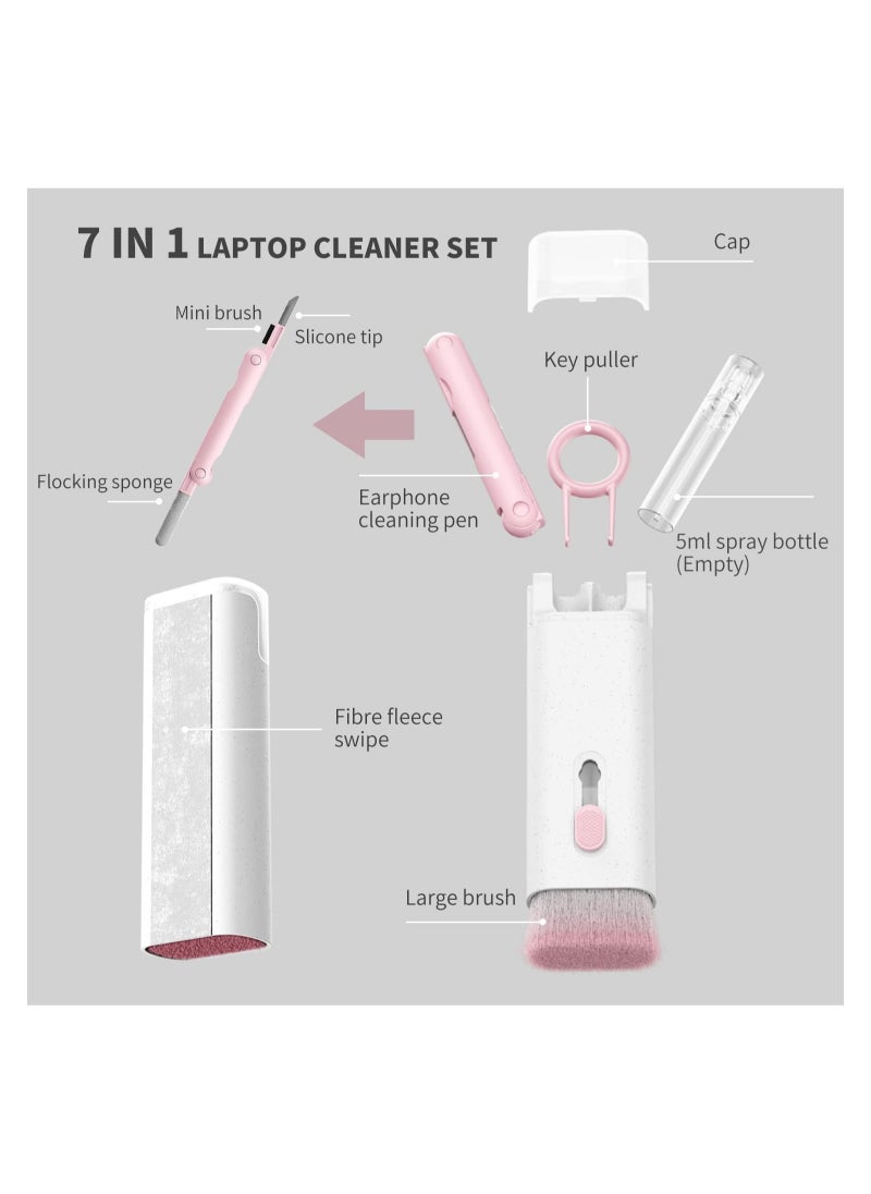 ELTRAZONE - Laptop Cleaner, 7 in 1 Keyboard Cleaner Set, Computer MacBook Earphone Cleaning Kit, Tablet and Screen Dust Brush Including Soft Sweep, Swipe, 3 in 1 Airpod Cleaner Pen, Key Puller and Spray Bottle - Image 1