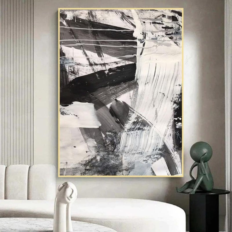 Marktna One piece, abstract art canvas print with a hollow frame, measuring (40×60). - Image 1