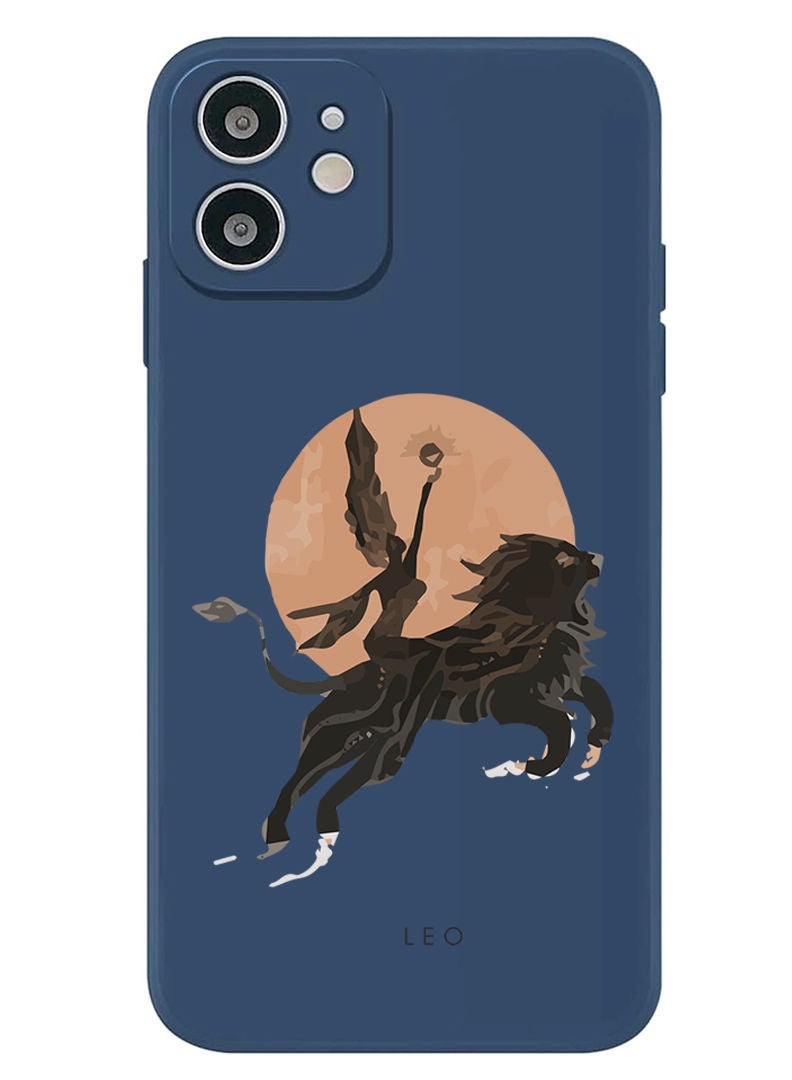 Theodor Protective Slim Fit Case Liquid Silicone Cover with Full Body Protection Anti-Scratch Shockproof Case For iPhone 12 Blue  - Leo-01 copy - Image 1