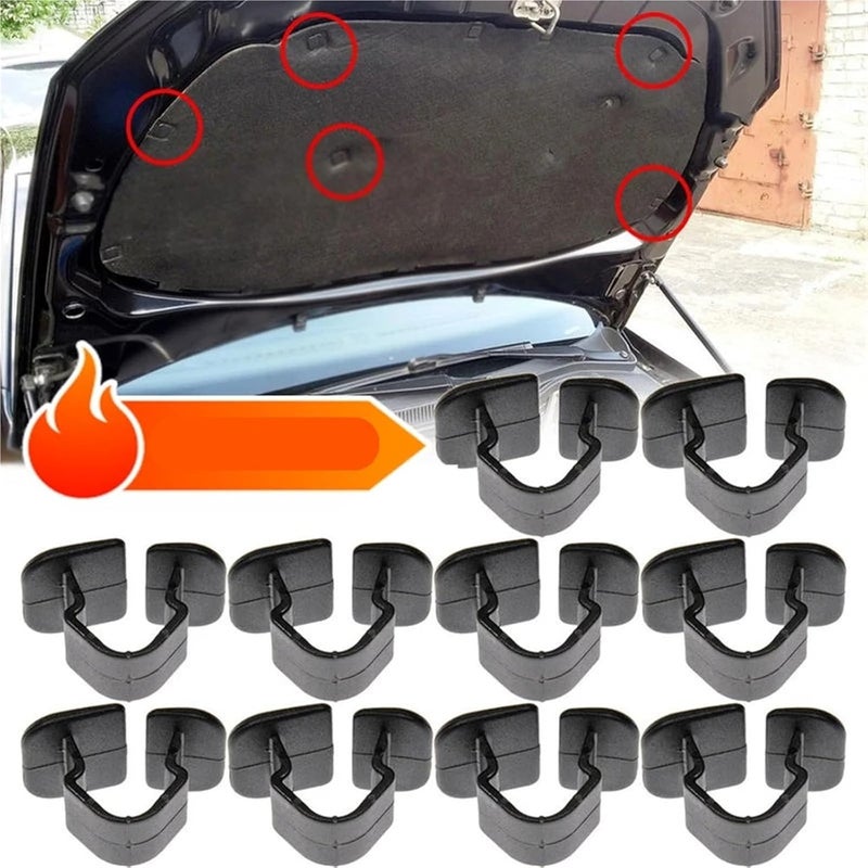 100PCS Buckle Car Hood Insulation Clip Rivet Holder Insulation Clip Compatible with Volkswagen Passat B5 Audi Hood Plastic Screws Accessories - Image 3