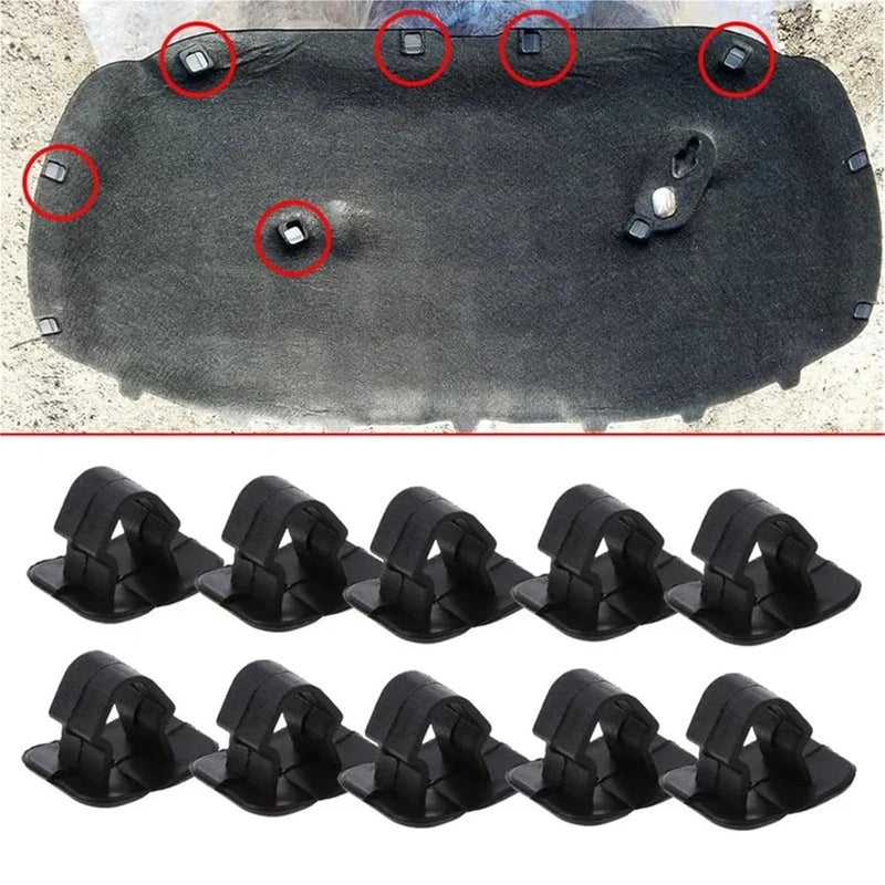100PCS Buckle Car Hood Insulation Clip Rivet Holder Insulation Clip Compatible with Volkswagen Passat B5 Audi Hood Plastic Screws Accessories - Image 4