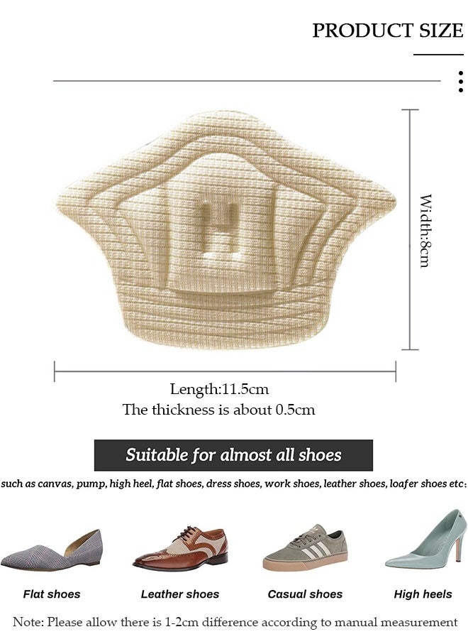 DUNISO حشوات وسادة الكعب الخلفية، 6 قطع من وسادات قبضة الأحذية، أحذية فضفاضة كبيرة الحجم، وسادات أحذية رياضية قابلة للتعديل مضادة للتآكل، نعل داخلي واقي للقدمين - Image 2