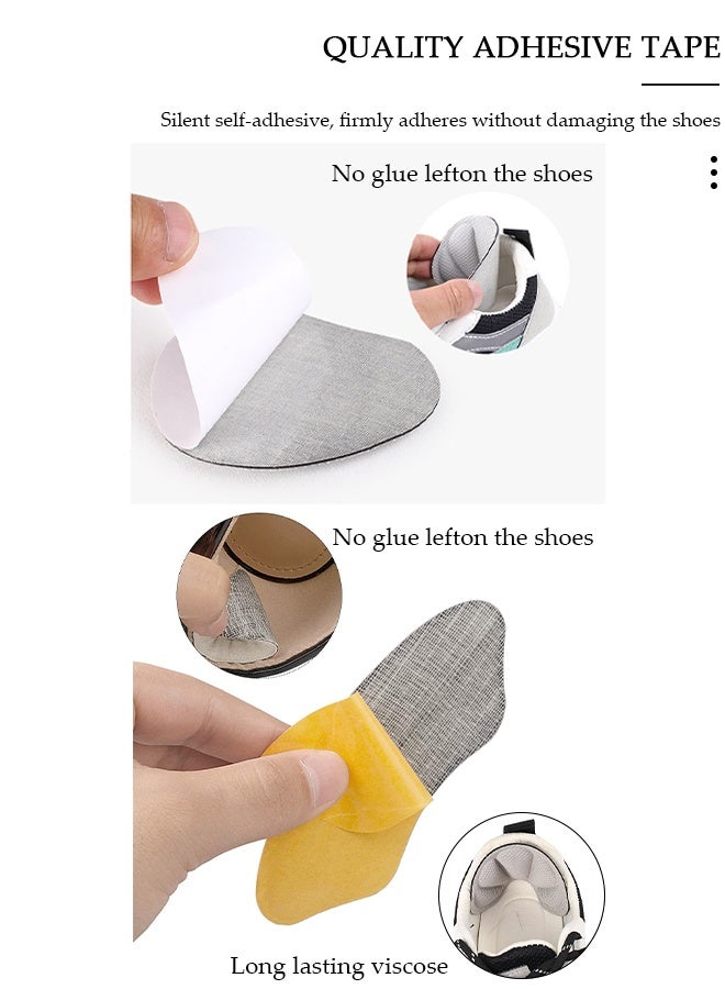 DUNISO حشوات وسادة الكعب الخلفية، 6 قطع من وسادات قبضة الأحذية، أحذية فضفاضة كبيرة الحجم، وسادات أحذية رياضية قابلة للتعديل مضادة للتآكل، نعل داخلي واقي للقدمين - Image 5