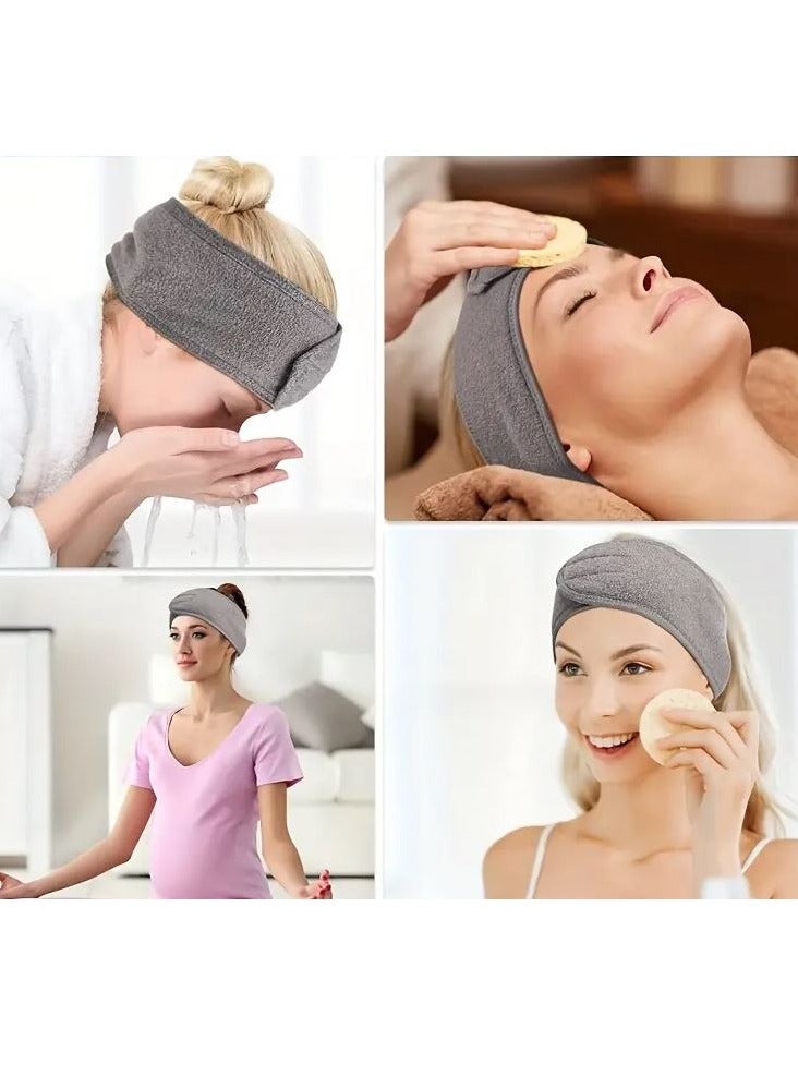 Generic Adjustable Women's Face Washing Headband Soft Non Slip Hair Towel, Suitable for Washing Face Bathing Yoga Sports and Running - Image 2