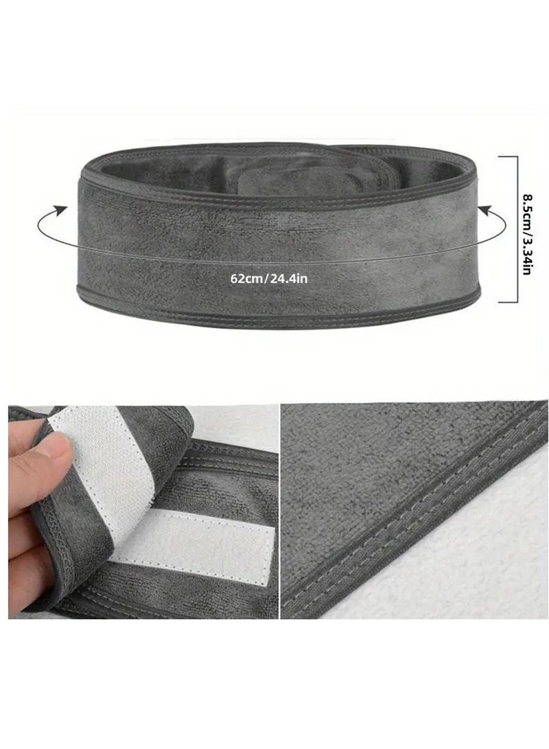 Generic Adjustable Women's Face Washing Headband Soft Non Slip Hair Towel, Suitable for Washing Face Bathing Yoga Sports and Running - Image 4