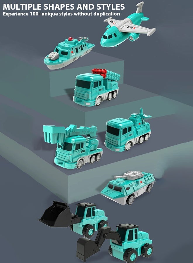 Magnetic Transform Engineering Car Assembled Toys with Storage Box, Magnetic Cars and Trucks for Kids, Magnetic Blocks for Toddlers,Outdoor Activities for Kids 3 years old and above - Image 5