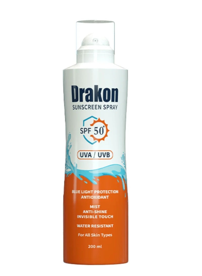 بخاخ واقي من الشمس SPF+50 UVA/UVB 200 مل