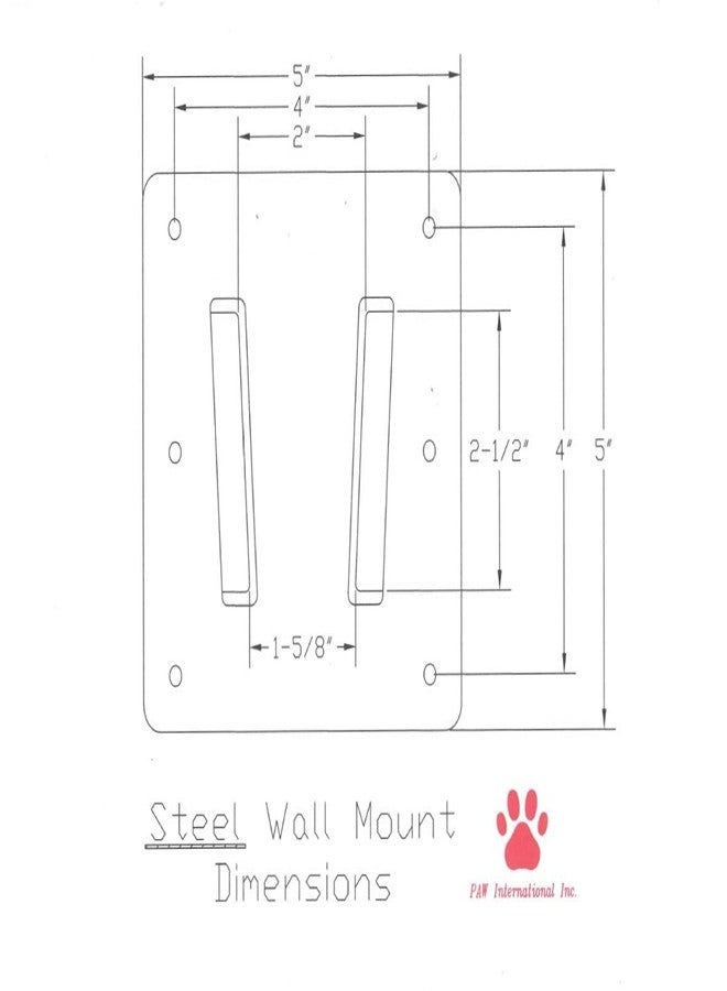 PAW International Steel 2 pc. RV TV Bracket, 1-Steel TV Bracket, 1-Steel Wall Mount | TV VESA 100x100 & 75x75 Pattern (if Your TV Pattern is Larger, See Adapter info Below) - Image 5