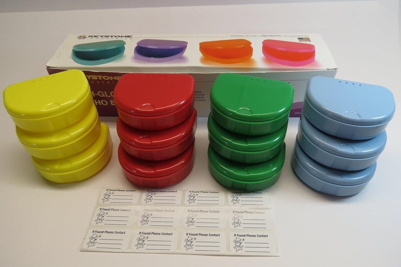 Denture Bath Colors Assorted Ortho Box Pack12
