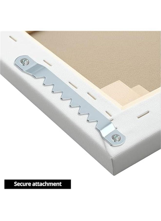 Arabest Sawtooth Hangers Large with Screws, 100 Pcs, Steel with Zinc Finish, Includes 200 #6 x 1/2 inch Screws, Canvas and Picture Frame Hangers  - Image 4