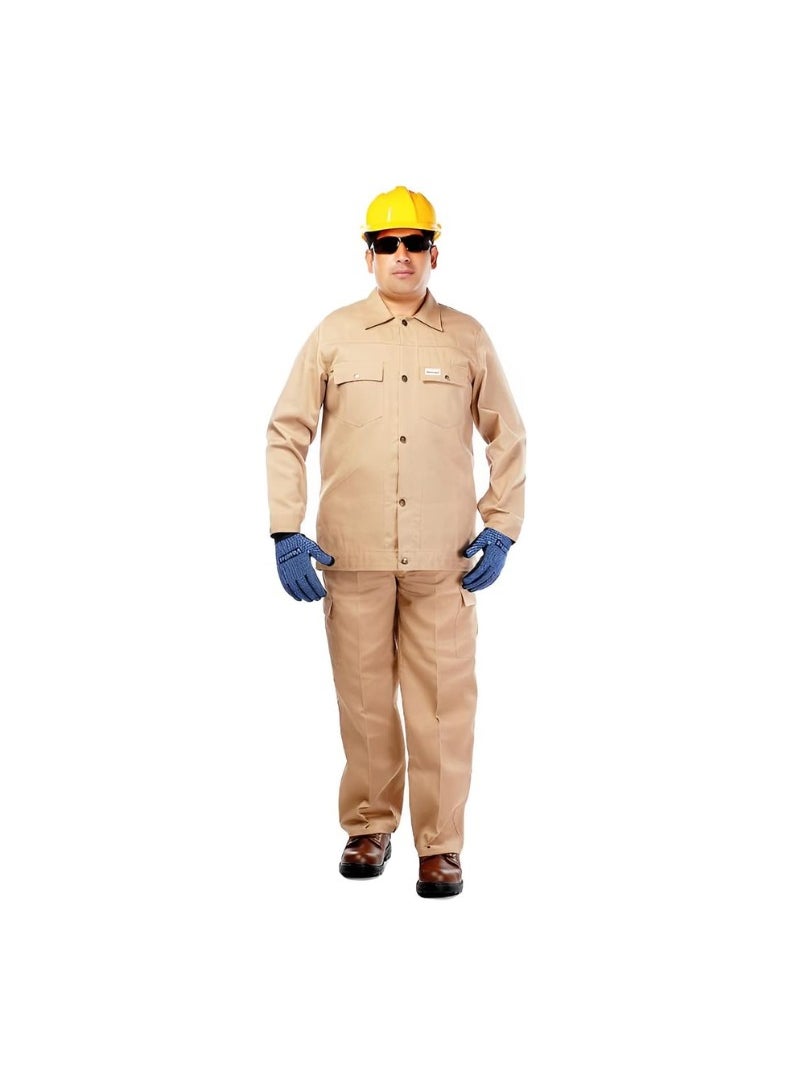 KNP - KNP  Beige Industrial Coverall in Size XL is a Durable and Practical Garment Designed for a Variety of Industrial and Work Environments. Constructed from High Quality Robust Materials this Coverall Offers Comprehensive Protection Comfort and Functionality. - Image 1