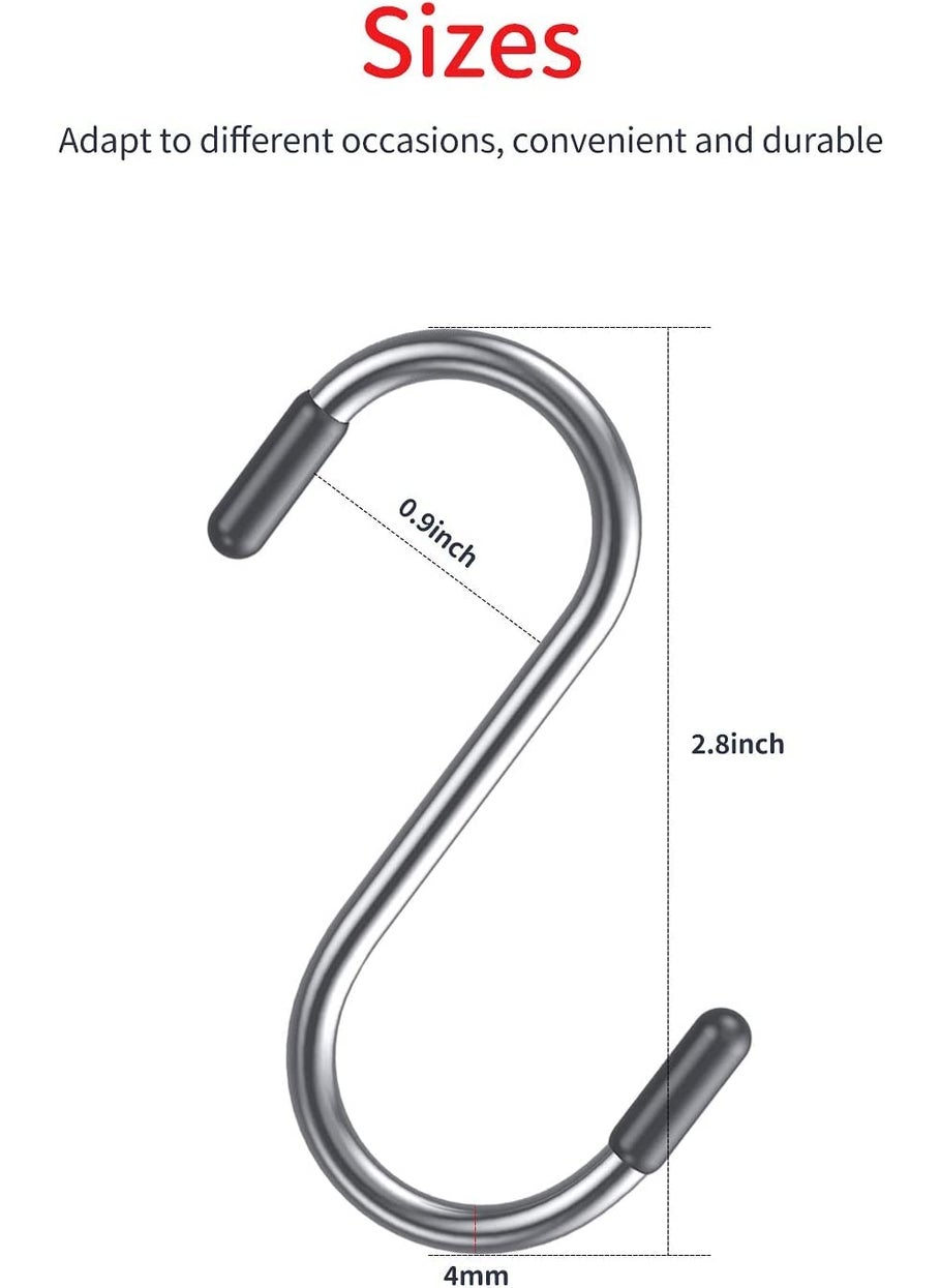 Trifecta Trifecta S Shape Hooks Stainless Steel Pack 12 PCs for Hanging Pots and Pans Storage Holder Rack Hanger Heavy Duty Hanging for Kitchen Wardrobe Work Shop Bathroom Garden Office 12  - Image 5